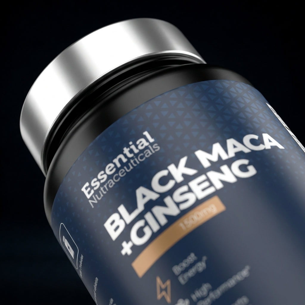 Black Maca + Ginseng 1500mg — Energía, Rendimiento y Resistencia Combinados